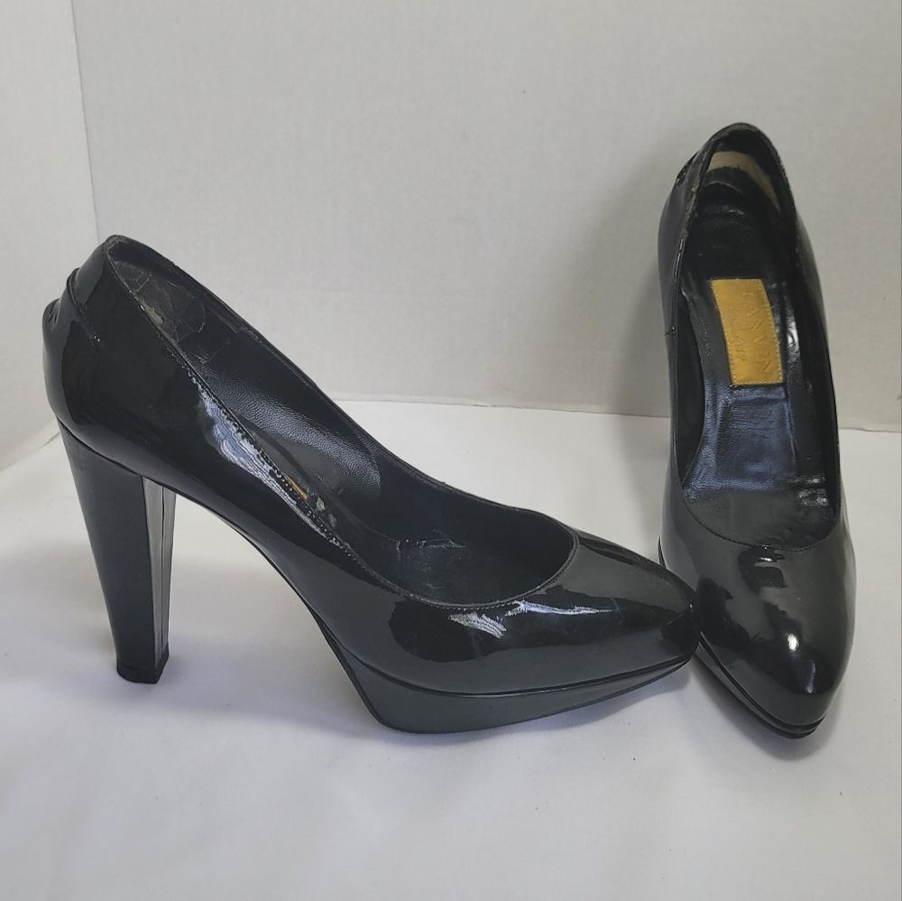 Elegant Black Women's Heels Lanvin River 2007 Size 39
